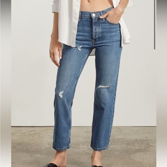 NWT Everlane The Summer Slouch Jean Size 27 Button Fly Organic Cotton Denim - Picture 1 of 11